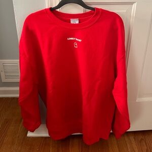 LONELY GHOST Red Text Me When You Get Home Crewneck Size XL